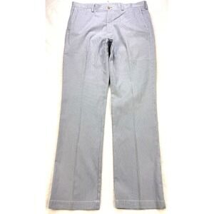 Polo Ralph Lauren Pants Mens 36W 34L Blue White Stripe Seersucker Bleecker